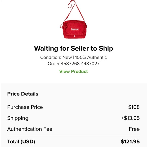 Red Supreme ss19 Shoulder Bag Bags